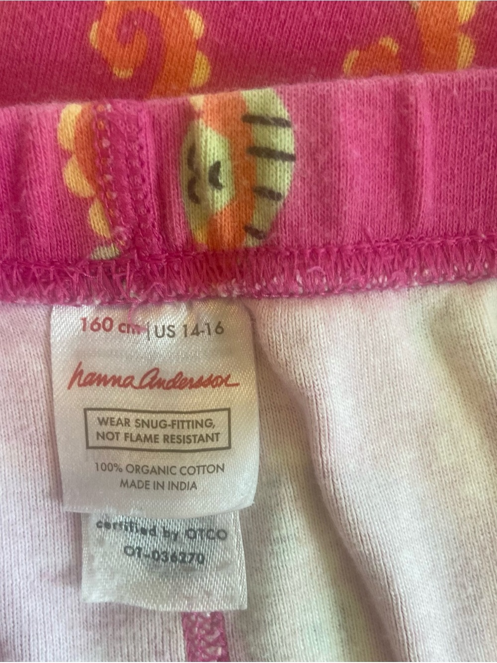 Hanna Andersson Pink Seahorse Short Sleeve Pajama Set - Picture 3 of 7